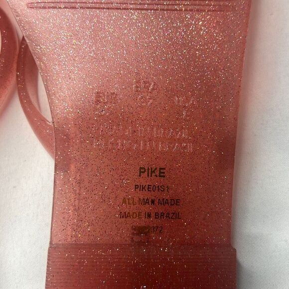 Steve Madden Women’s Pike Pink Glitter Jelly Flat Slide Sandals Size 8 - Picture 5 of 6